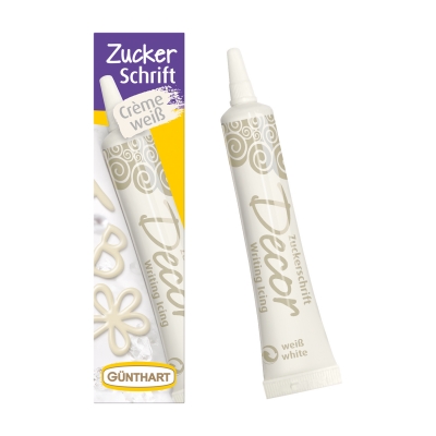 12 pz Scritta di zucchero bianco crema 