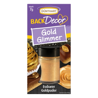 6 pz Polvere  con effetto oro 