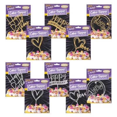 50 pz Cake topper, assortiti 