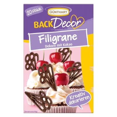 12 pz Filigrana, decorazione con cacao 