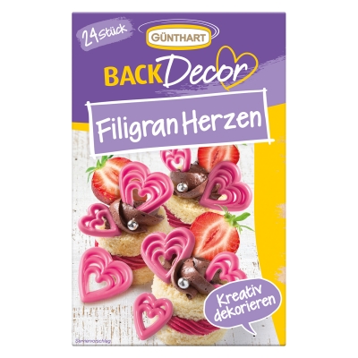12 pz Cuori di filigrana 