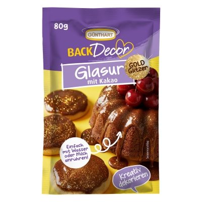 15 pz Glassa cacao con glitter 