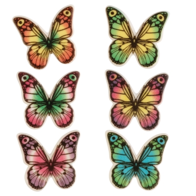 100 pz Placca di decoro Farfalle 