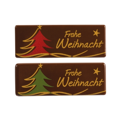 96 pz Placca  Frohe Weihnacht  cioccolato fondente, ass. 
