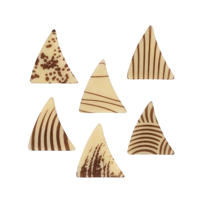 216 pz Triangolo piccolo marron, cioccolato bianco 