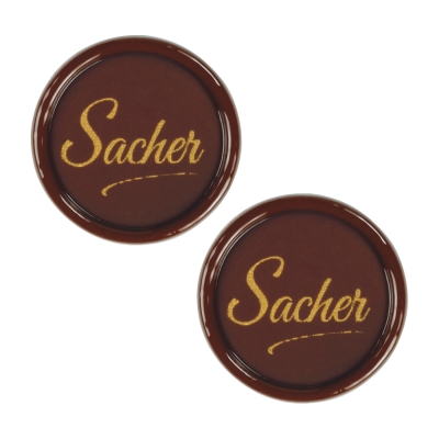 160 pz Decori  Sacher , cioccolato fondente 