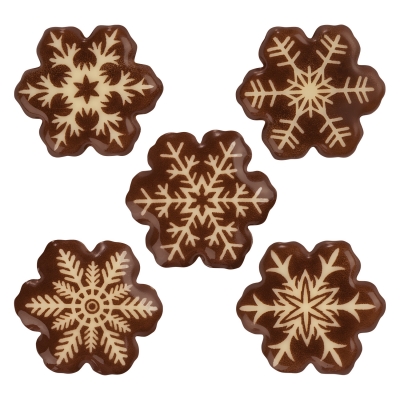 160 pz Fiocchi neve di cioccolato bianco, assortiti 