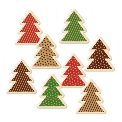 128 pz Abete, cioccolato bianco, assortiti 