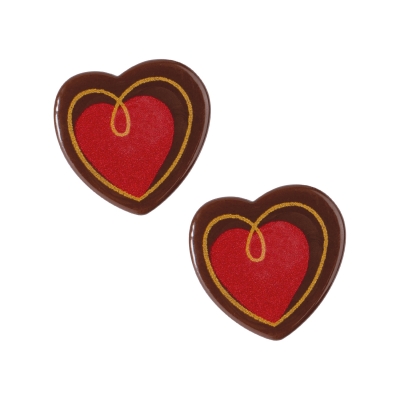 128 pz Cuori, cioccolato fondente 