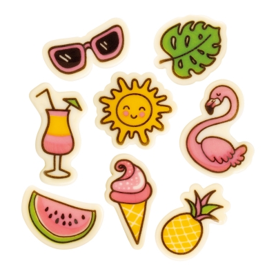 128 pz Set da spiaggia, cioccolato bianco, assortiti 