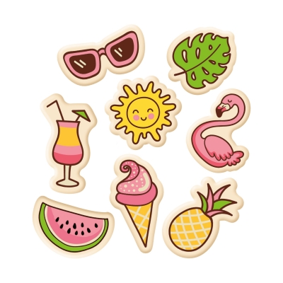 128 pz Set da spiaggia, cioccolato bianco, assortiti 