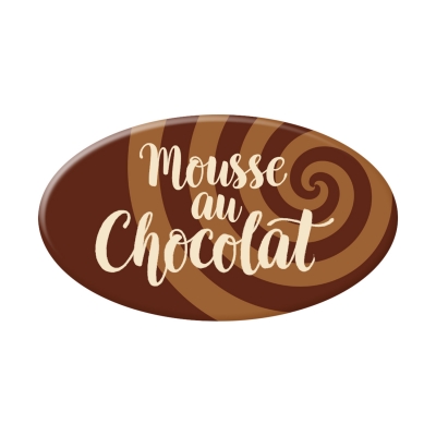144 pz Decori  Mousse au Chocolat , cioccolato bianco 