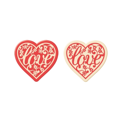 140 pz Cuori,  Love , cioccolato bianco, assortiti 