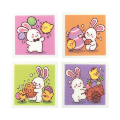 100 pz Placchette di zucchero Pasqua, ass. 