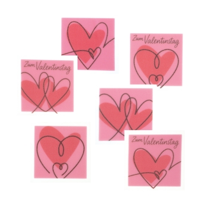 100 pz Placchette di zucchero  Zum Valentinstag , ass. 