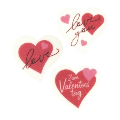 60 pz Placchette di zucchero  Zum Valentinstag ,ass. 