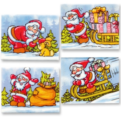 48 pz Motivi di Babbo Natale 55x70mm 