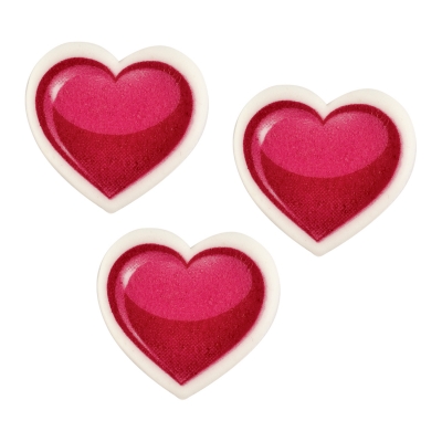 60 pz Cuore zucchero, piccolo, rosso 