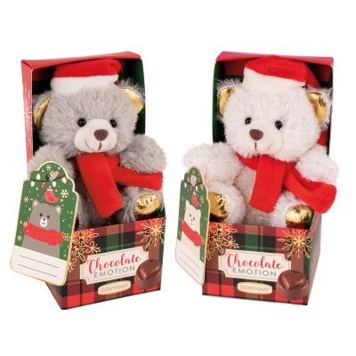 9 pz Orsetti di peluche su scatola, ass. 